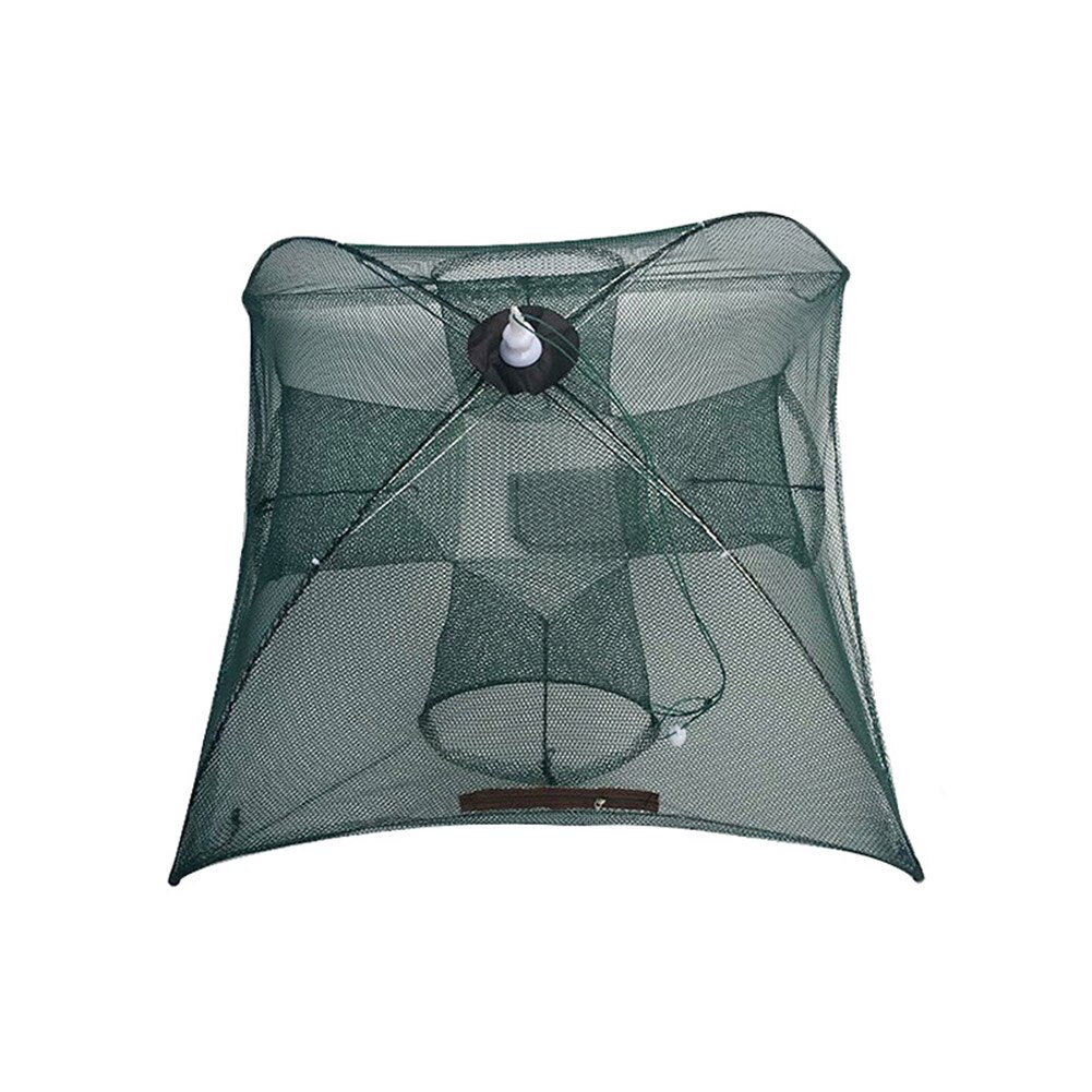 Strengthen 4-20 holes automatic folding nylon fishing net catch fish trap for fish shrimp minnows crab shaped mesh fishing net: 4 enter