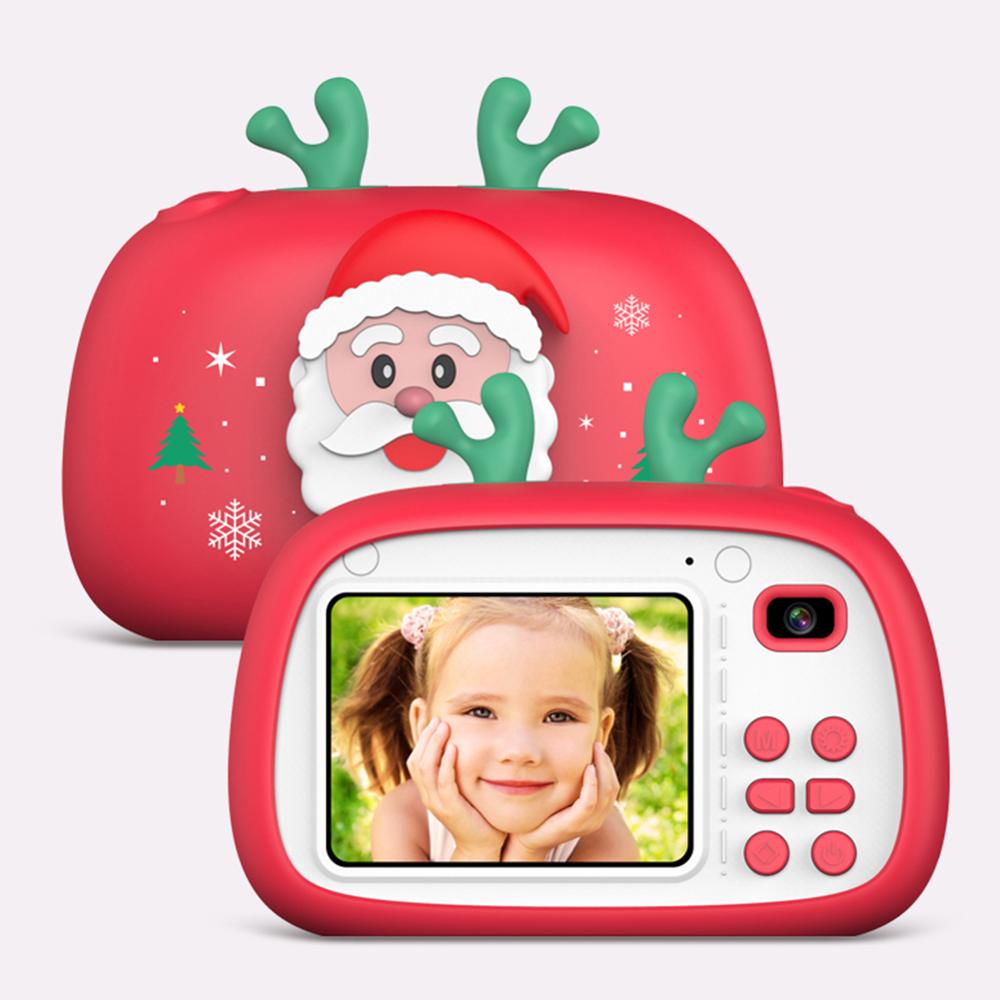 Feliz natal 18mp crianças digital brinquedo câmera dos desenhos animados papai noel 2.4 ips ips ips tela gravador de vídeo fotografia brinquedo presentes