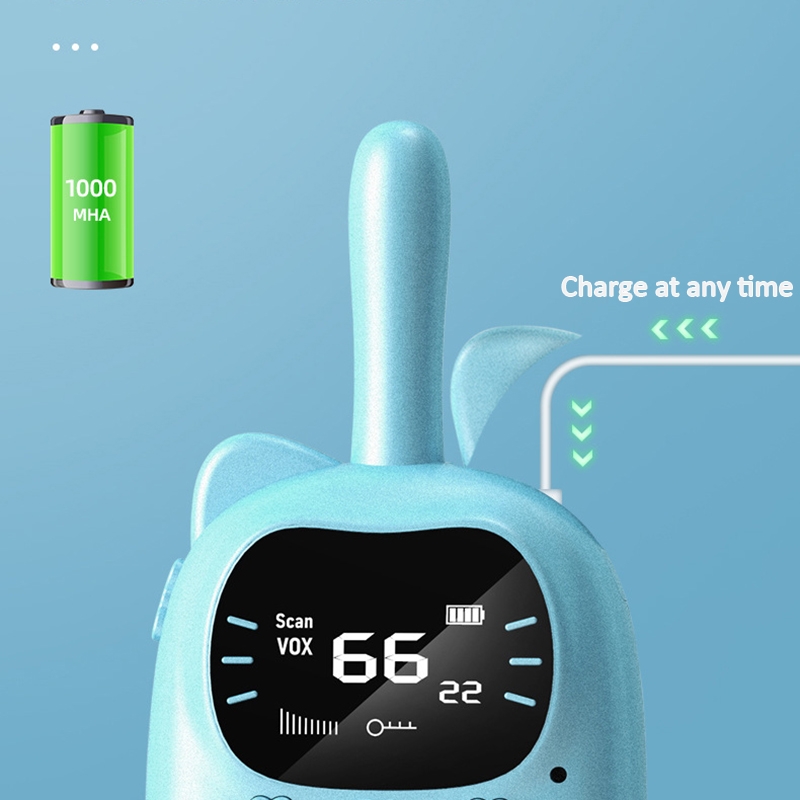 Walkie Talkie Voor Kinderen Handheld Draadloze 3Km Bereik Usb Oplaadbare Outdoor Kinderen Speelgoed Beste Cadeau Voor Kinderen 2 Stuks