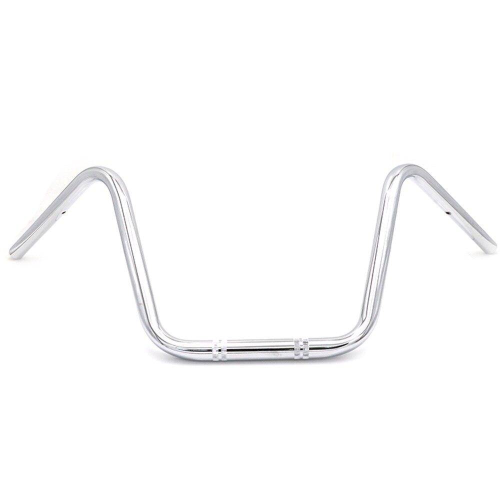 25MM 1" Motorcycle High Rider Steel Handlebars Bars Fits For Honda Kawasaki Suzuki Harley Chopper Bobber Cafe Racer Chrome Black: Silver