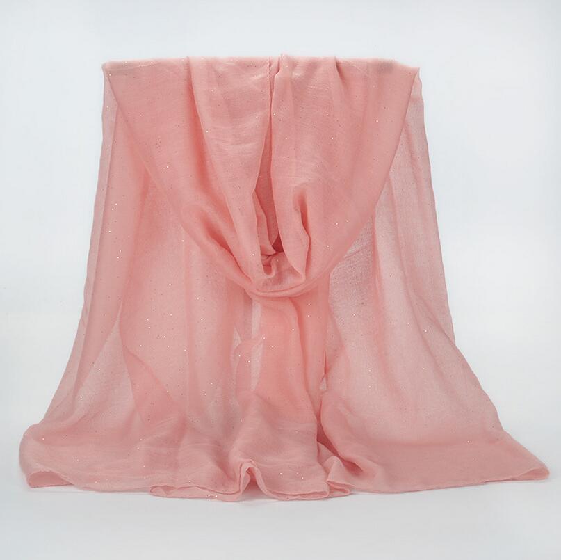 1 Pcs Plain Hijaabs Voor Vrouwen Viscose Solid Shawl Glitter Gouden Sjaal Moslim Hoofd Wrap Elegante Sjaals 20 Kleuren Plus size: snow
