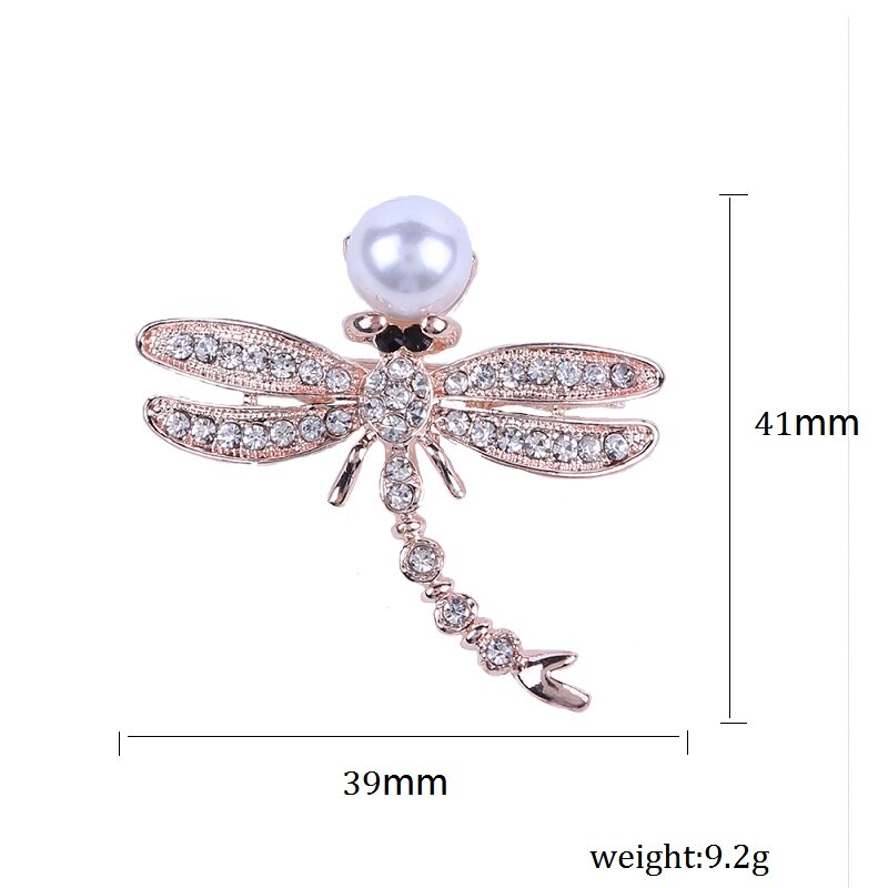 Classique cristal Camel chat chien abeille Animal strass broche broches Antique or métal écharpe épingles bijoux fête vêtements décors: Drangonfly