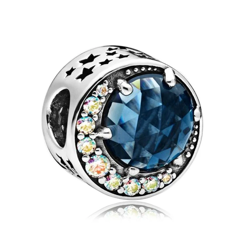 Abalorio de estrella de corazón para mujer, Pulsera Original, joyería de , azul, Océano, Tortuga, pulpo, serie,: Rojo oscuro