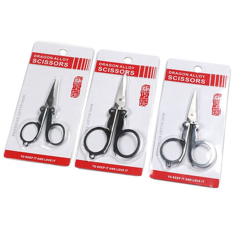 Stainless Steel Foldable Sissors Portable Student Handmade Crafts Scissors Stationery Office DIY School Supplies