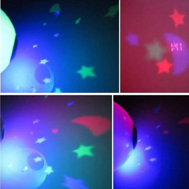 Mosunx Business Nuovo 7 Colori LED Cambiare Star Luce di Notte Del Proiettore Magico Orologio Retroilluminazione B