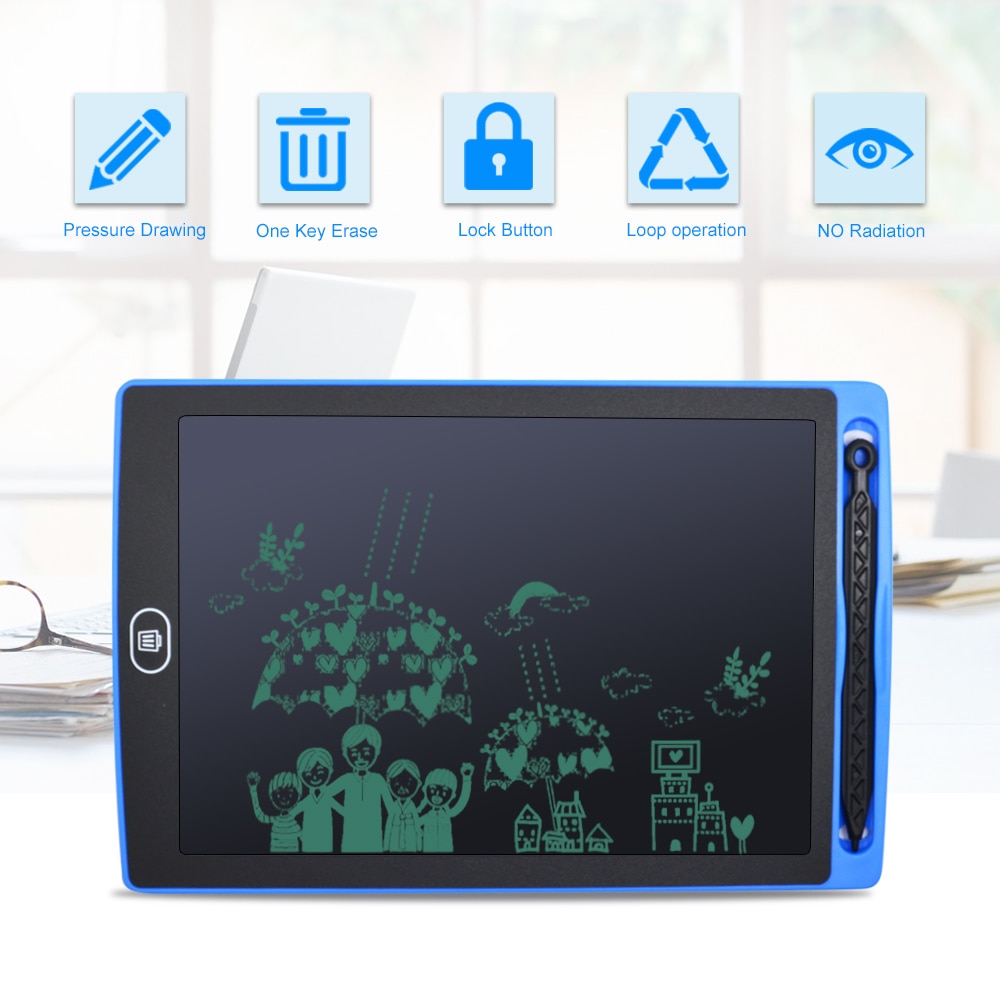 CHIPAL LCD Writing Tablet 8.5" Digital Drawing Board Electronic Handwriting Pads Message Graphics Board Portable Writing Board