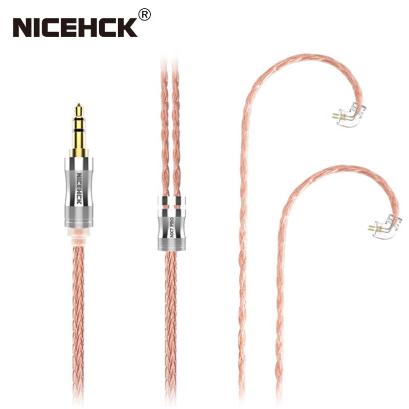 NICEHCK NX7 Pro Dedicated 16 Cores High Purity Copper Cable 3.5/2.5/4.4mm Plug NX7 2Pin For NX7 Pro/DB3/TFZ/AUGLAMOUR Universal