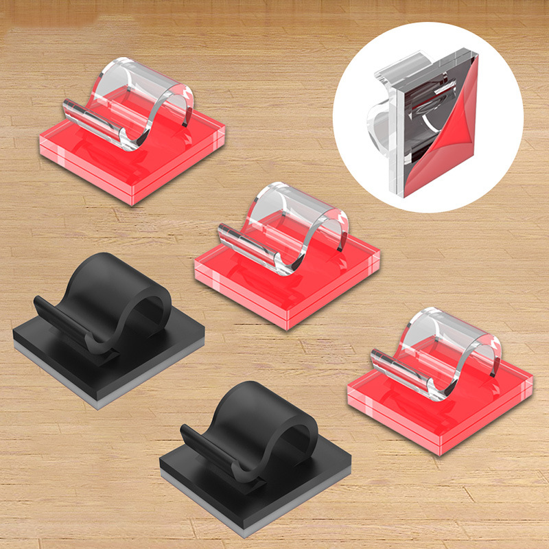 Cable Clips Adhesive Cable Organizer Sticky Wire Clip Cord Organizer Wires Management Holder for Office Car Home Charging Cable