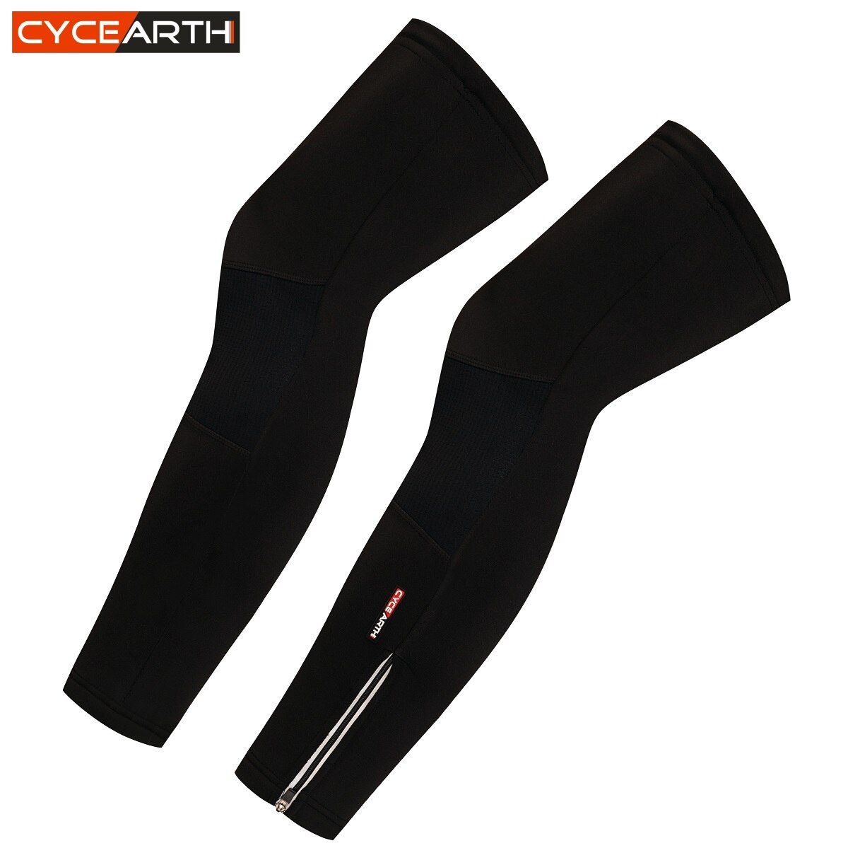 CYCEARTH Cycling Winter Thermal Fleece Warm Leg Warmers Windproof MTB Road Bike Sleeves Legs Covers Pro Sport Bicycle: 1 / XL