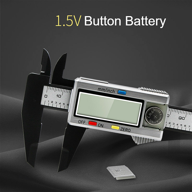 Calibrador de plástico de alta resistencia, herramientas de medición de diámetro, Calibre Vernier Digital electrónico, 0-150mm