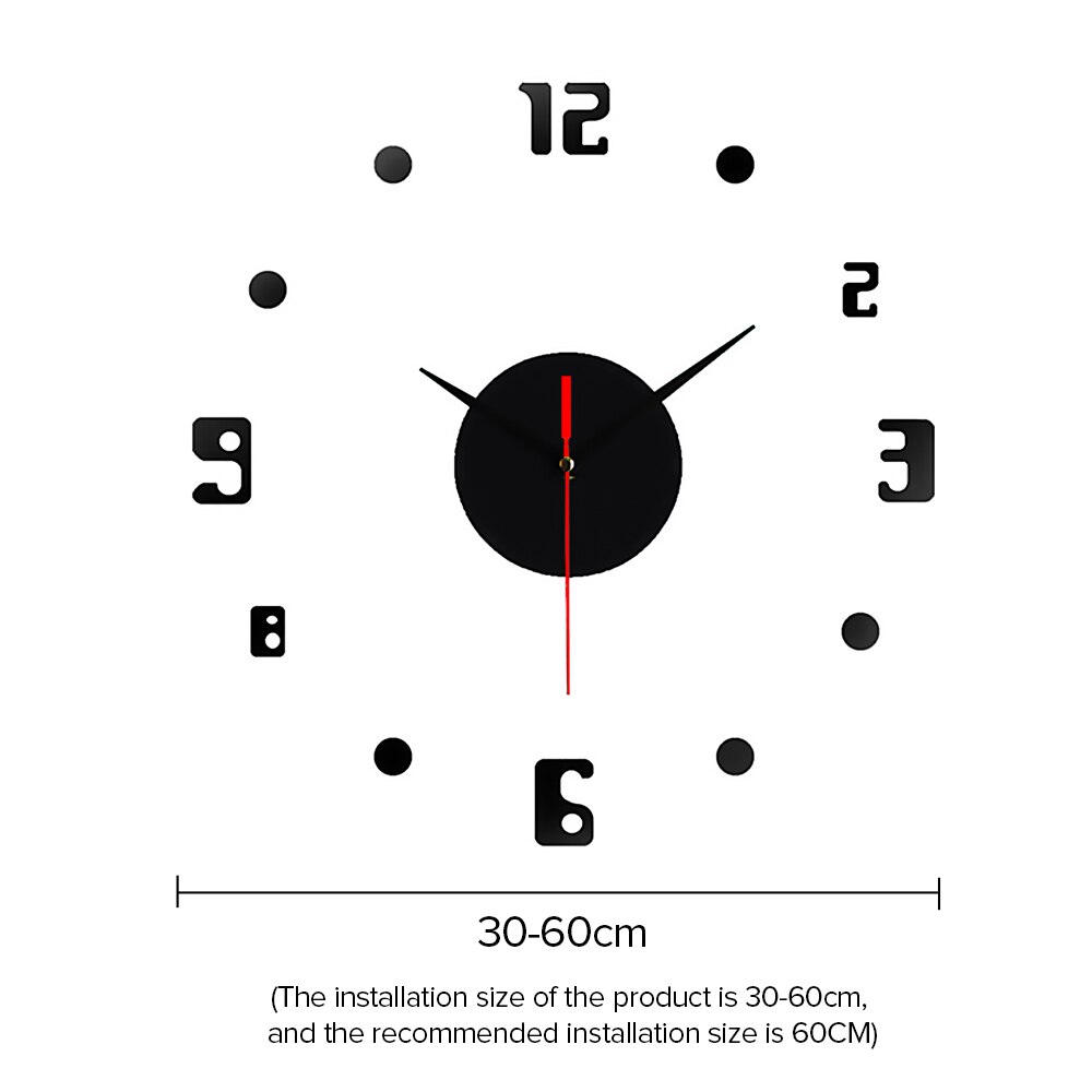 Wall Clock 3d DIY Mute Wall Clock Acrylic Mirror Sticker Quartz Watch Wall Hanging Clock Art Sticker Decal Home Decor