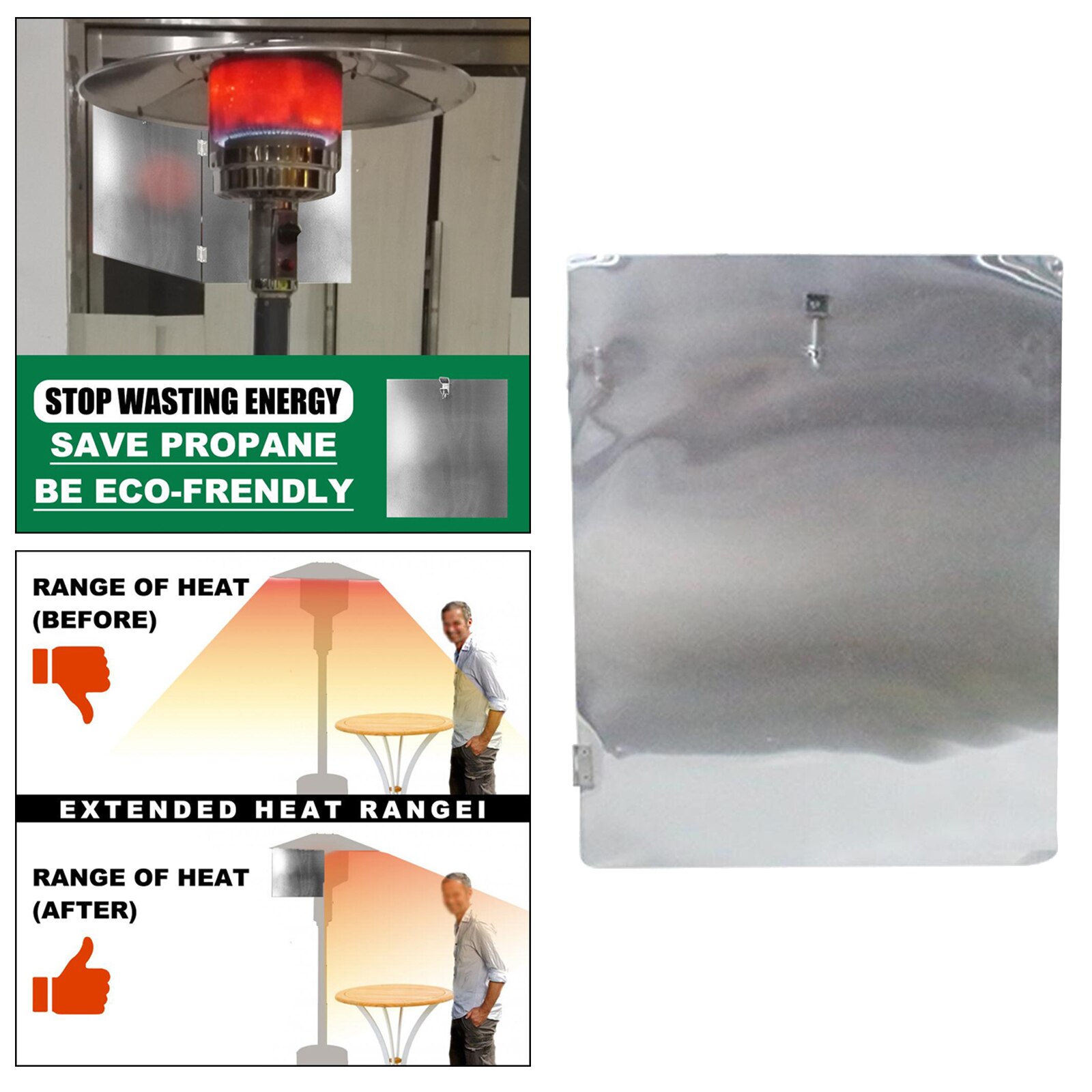 Tuin Patio Heater Reflector Shield Outdoor Heater Grandado