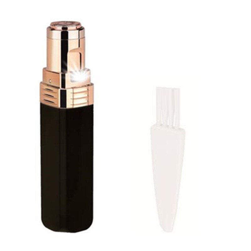 Depilación indolora recargable mediante USB para mujeres, depiladora eléctrica portátil, depiladora femenina para labios, mejillas, afeitadora de vello facial, 30 #: Battery Black