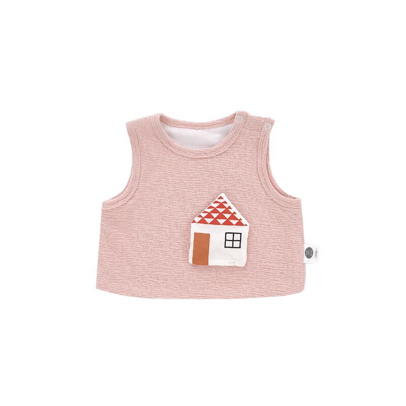 Katoen Kinderen Vest Meisjes Vest Peuter Baby Jongens Warm Winter Vest Herfst Mouwloze 3D Huis Jas Kinderen Uitloper