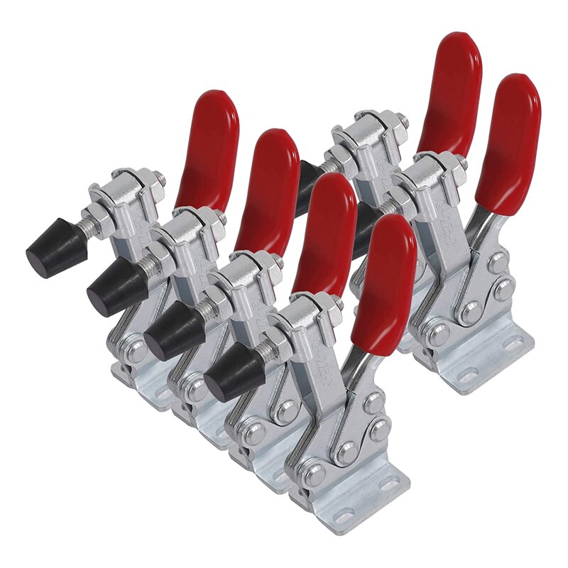 6 PCS 225D Adjustable Toggle Clamp 330Kg Holding Capacity Quick Horizontal Toggle Clamp Antislip Heavy Duty Toggle Clamp