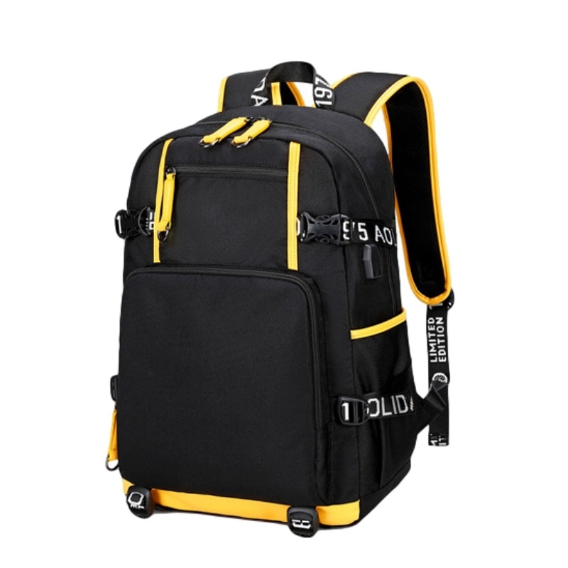 Männer Rucksack Trend Männer der Freizeit Reise Wasserdichte Computer Tasche Schwarz Gelb Reise Rucksack Oxford Tuch Neue Tasche