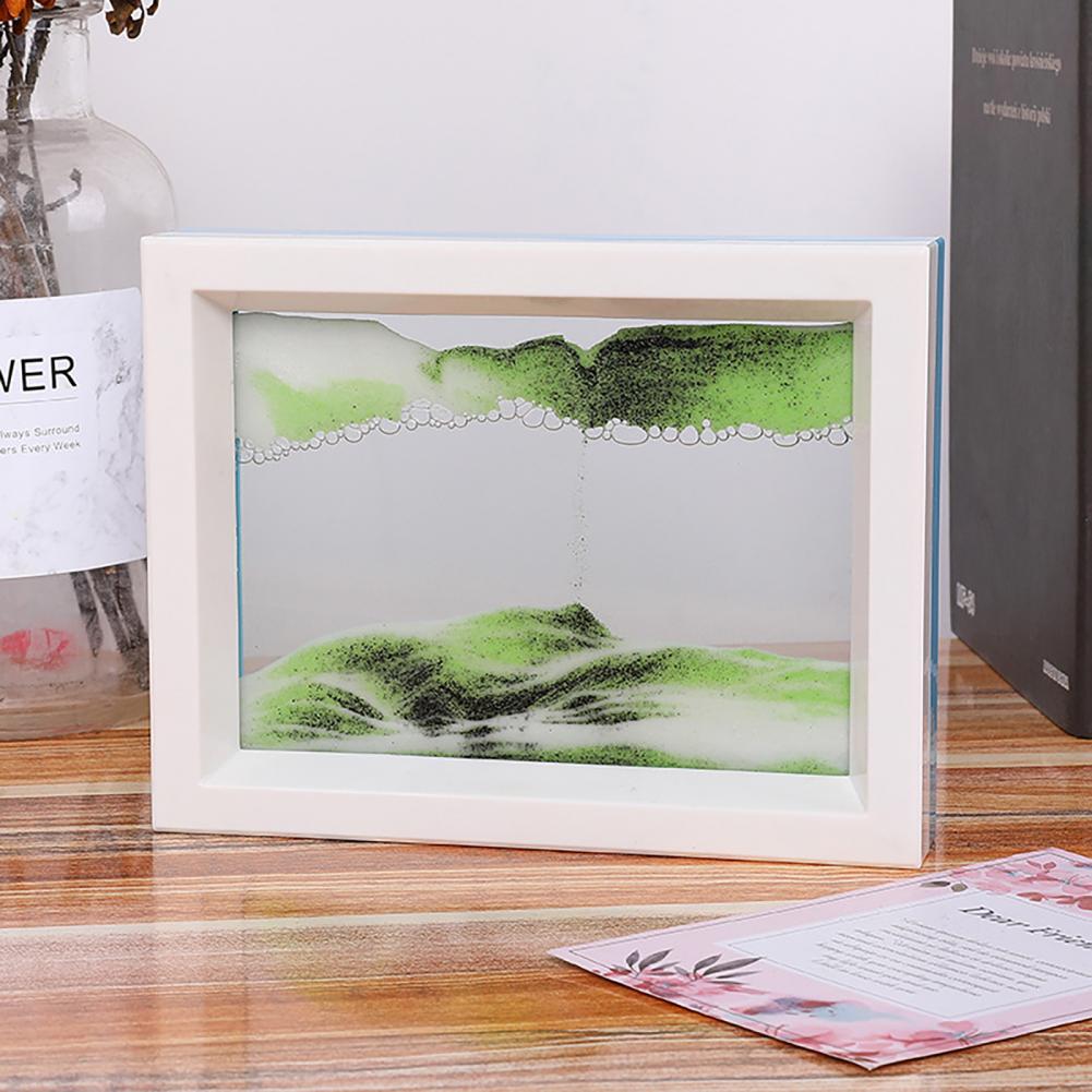 3D Flowing Sand Picture Glass Moving Sand Art Picture	Mountain Pattern Dynamic Sand Picture Home Decor Hourglasses песочные часы
