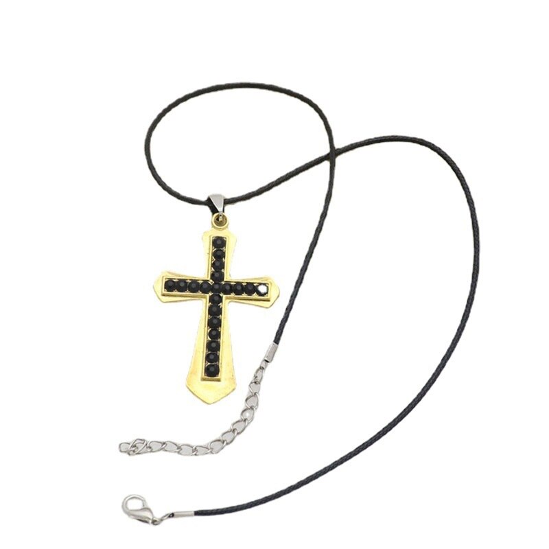 Diamond Decor Cross Charm Metal Katholieke Hanger Religieuze Opknoping Ornament Handgemaakte Diy Ketting Rugzak Sleutelhanger Accessoires