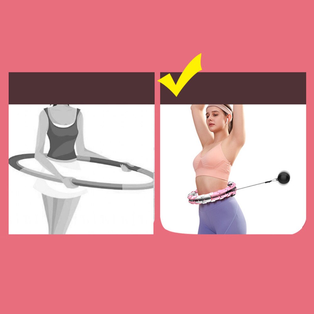 1 pc bærbar praktisk smart taljebøjle mave slankende bøjle justerbar fitnessbøjle til pige dame kvinder madam