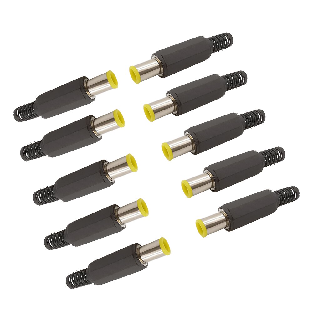 Conectores de enchufe de alimentación de CC, 2/3/5/10 piezas, 6,5x4,4mm, 6,5x4,4mm, con punta de Pin de 1,3mm, enchufe de cargador de CC para reparación de bricolaje: 10Pcs