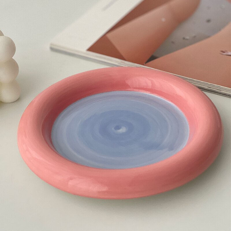 Krapfen Platte Nachtisch Platten eins Salat Platten Keramik Obst Tablett Heimat Dekorationen Geschirr Vajilla Platos Посуда Посуда: 20x2.7cm
