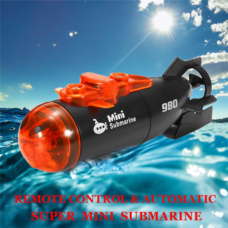 Mini Rc Submarines Electric Toys Innovative 3 Channels With Light Plastic Outdoor 2 Modes Infrared LED