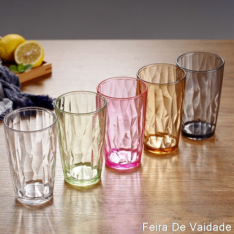 Unzerbrechlich Trinkgläser Wasser Glas Saft Gläser Für Trinken Tee 210-500 Ml transparent Küche Esszimmer Bar Getränk