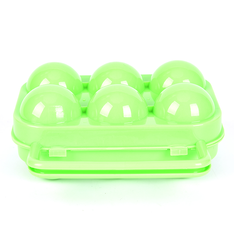 1pc extérieur boîte à oeufs en plastique 6 grilles Portable Camping pique-nique Barbecue pratique cuisine oeufs boîtes de rangement