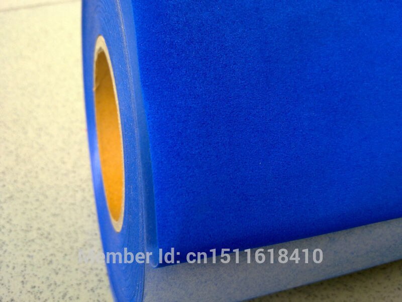 CDF-06 Royal blue Flocking transfer PU VINYL FILM, heat transfer flock vinyl for garment with size:50*100cm/lot