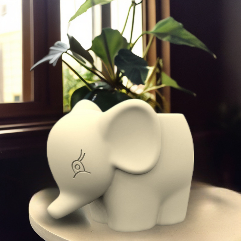 Stampo in silicone Mucca Pecora Riccio Elefante zebra Vaso di fiori Portapenne succulente Fai da te Creazione di resina Vaso di cemento cactus silicone