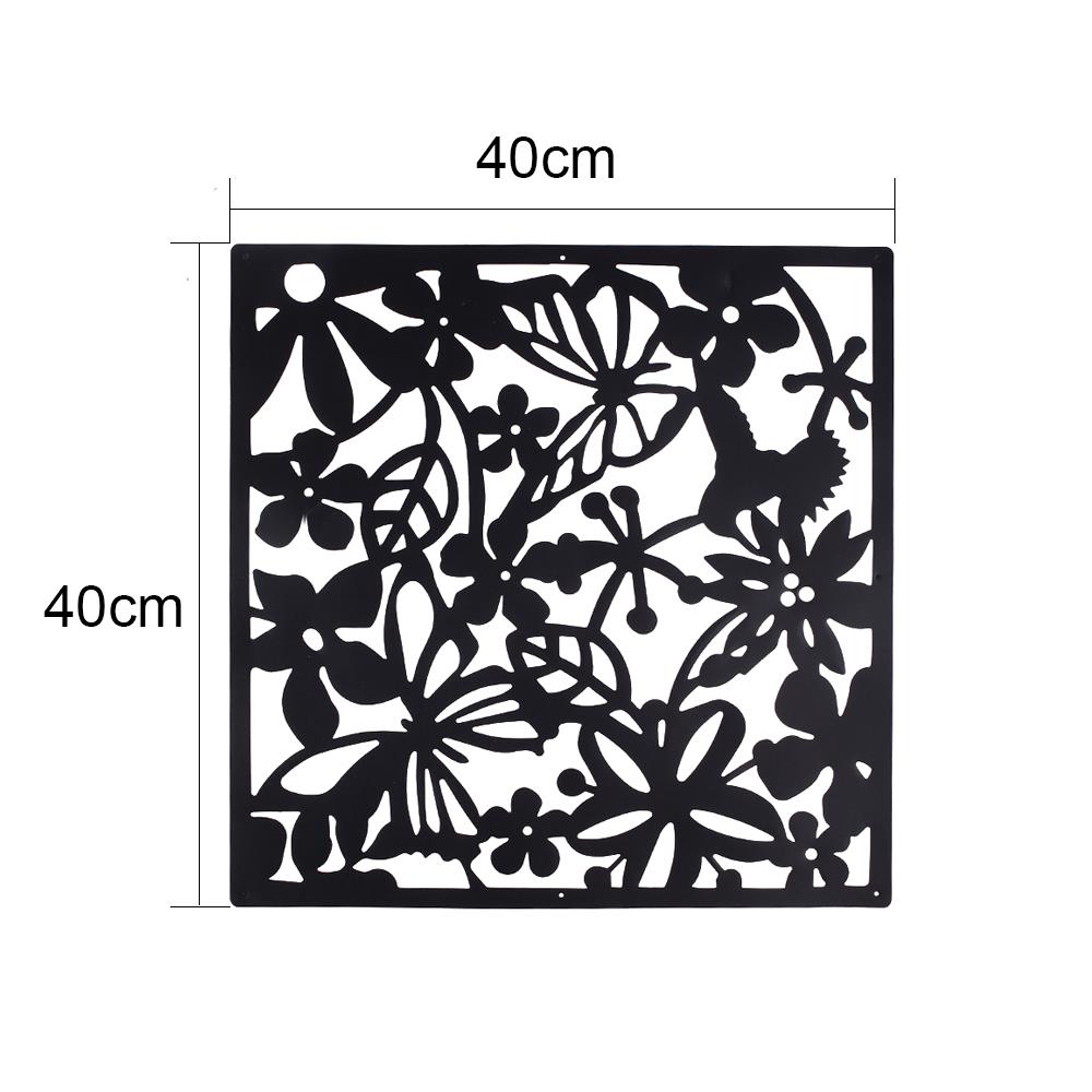 Pegatinas negras huecas para el hogar y la sala de estar, escudo colgante de , pantalla divisoria de sala hueca