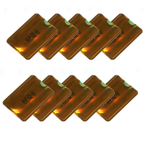 10 pcs Aluminium Anti Rfid Reader Bank Credit Kaarthouder Bescherming Rfid Kaartlezer Metalen Credit Kaarthouder: RFD003-3 10 pcs