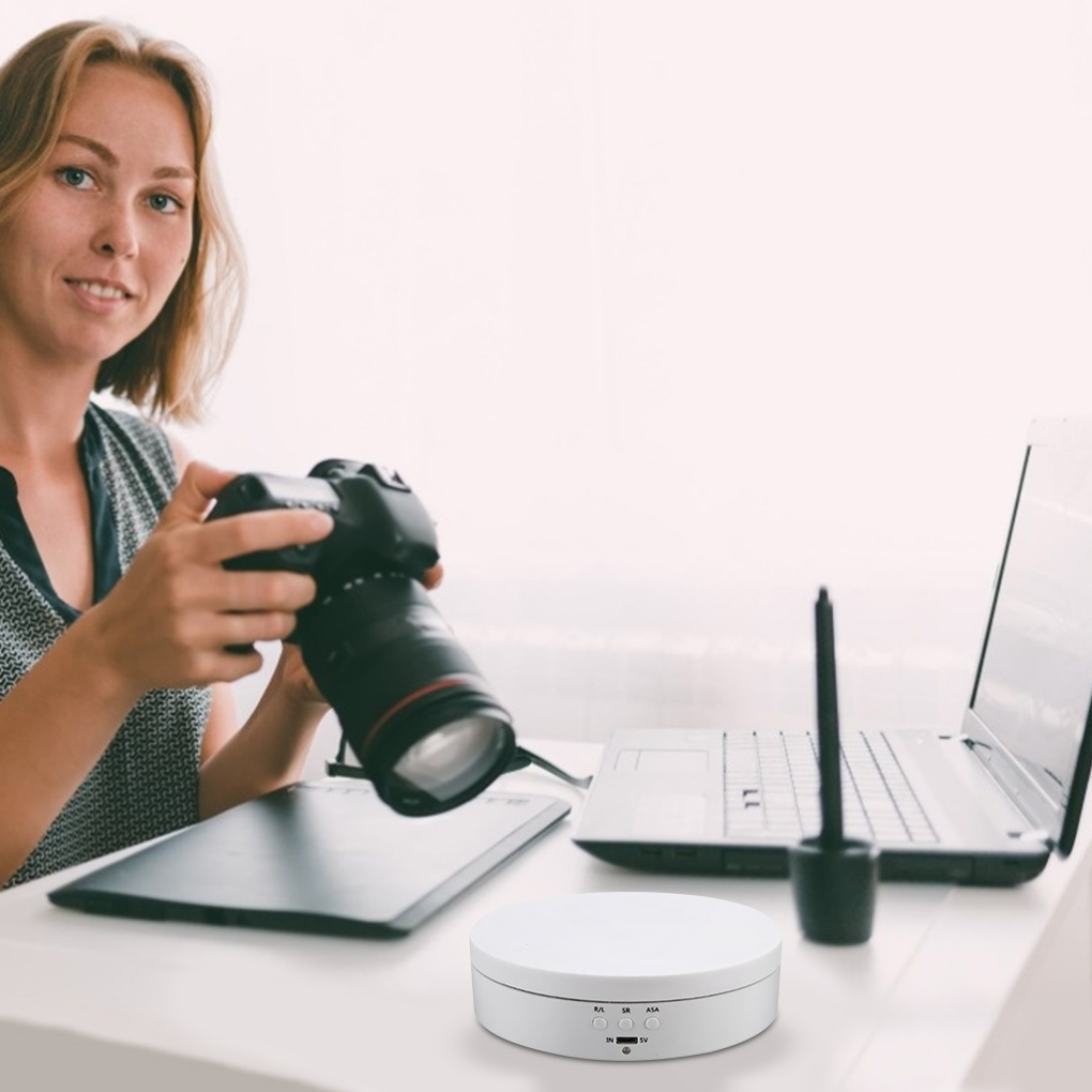 Display Table Rotating Photography Stand Electric Load Plastic Mini Turntable for Jewelry Show