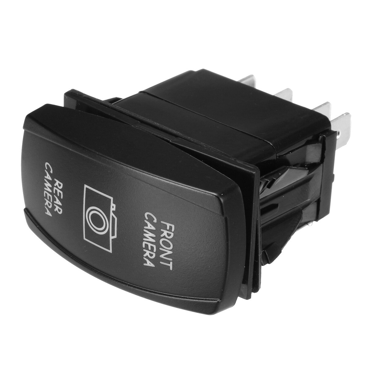 Universal Car 12V 7 Pins FRONT CAMERA REAR CAMERA Switch LED DPDT ON-OFF-ON Rocker Switch RV Boat