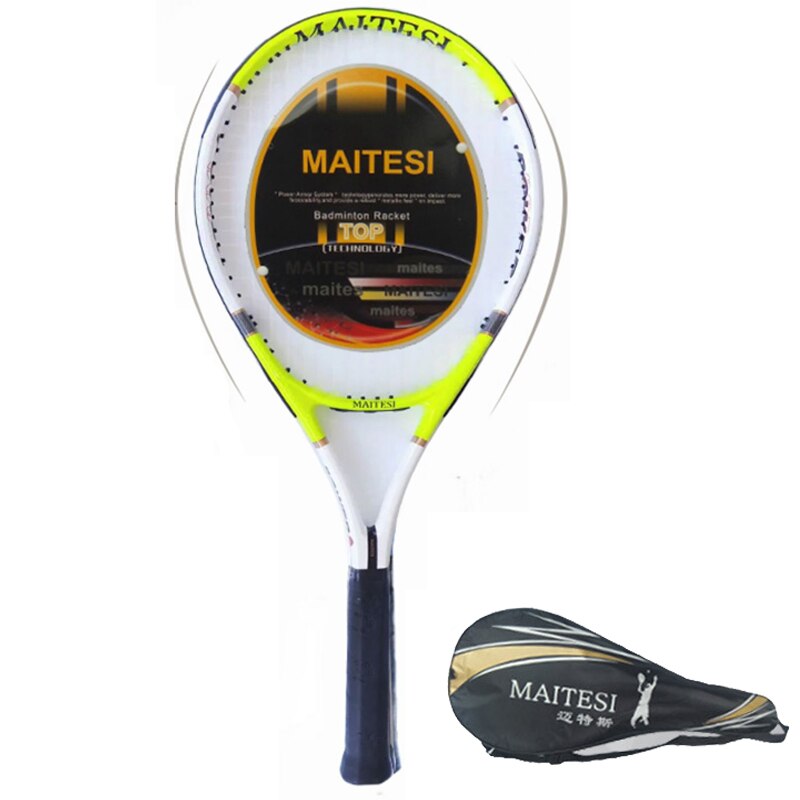 Tennis Racket Carbon Aluminium Geïntegreerde Tennisracket Beginnende Beginner Training Tennisracket-40: Yellow