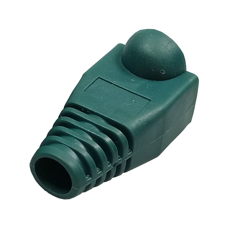 10 stk/parti  rj45 hættestik 9 farver kat 5 5e 6 rj45 ethernet netværkskabel hætte trækaflastning støvle  rj45 beskytte boot cap: Mørkegrøn