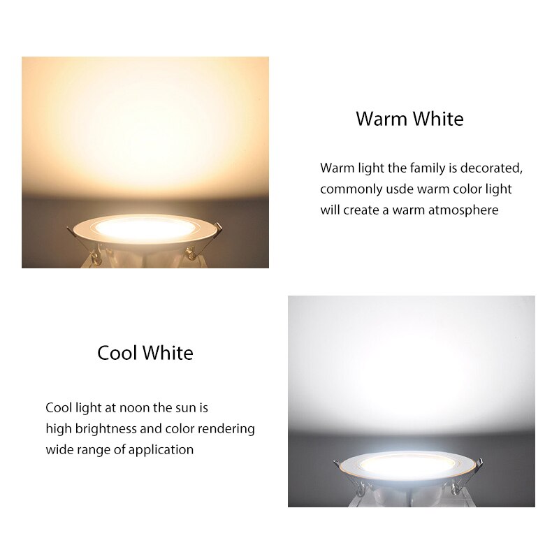 Karwen led downlight tak 5w 9w 12w 15w 18w led taklampa guld/silver/vit kropp  ac 220v 230v 240v led ljus