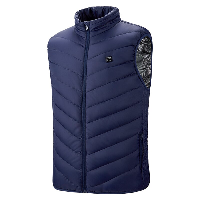 Outdoor Equipment USB Infrared Heating Vest Jacket Winter Electric Thermal Clothing Waistcoat Sports Hiking Camping Heated Vest: blue / XXL