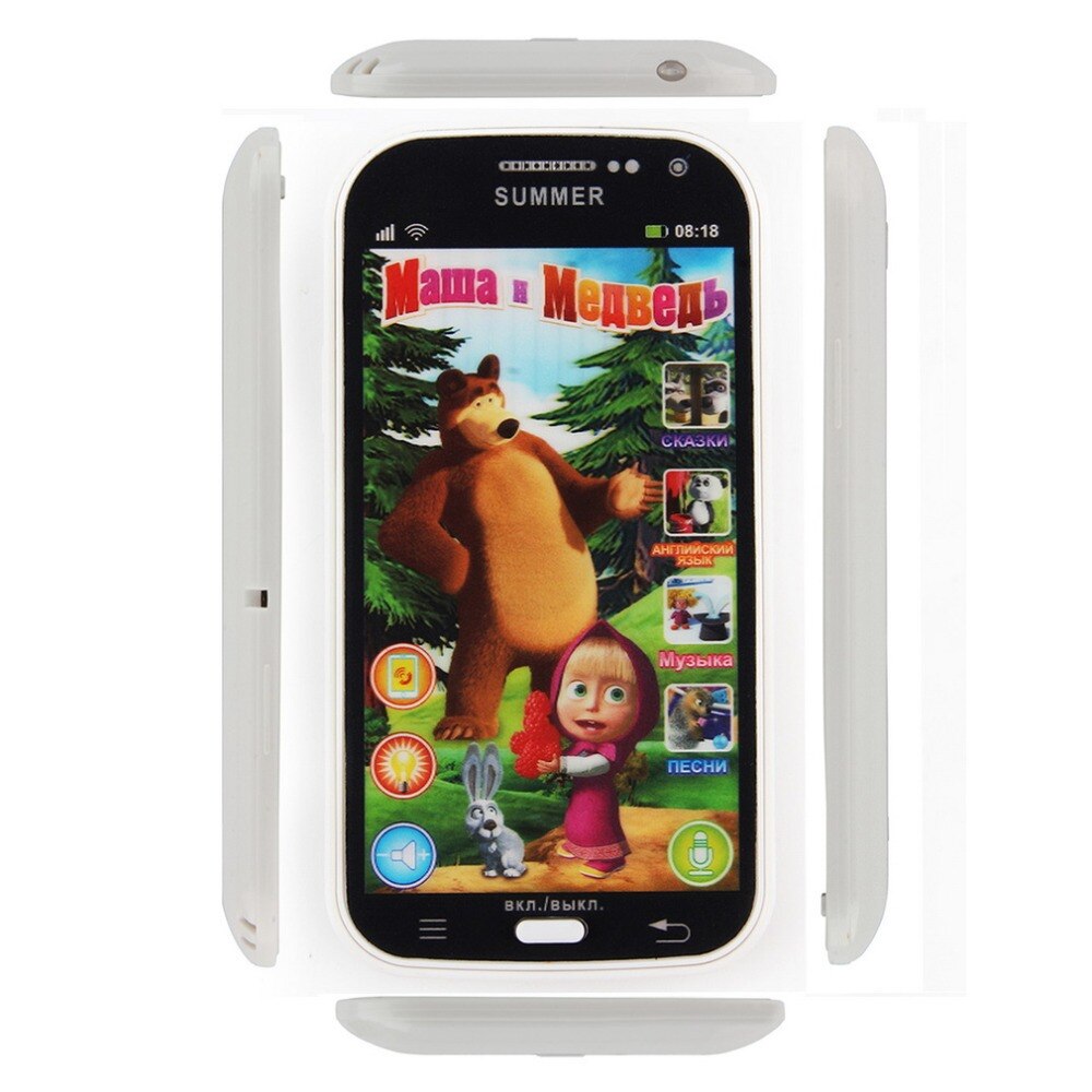 3pcs Multifunctionele Baby Mobiele Telefoon Simulator Muziek Telefoon Touchscreen Kinderen Speelgoed Leren & Onderwijs Model Russische Taal