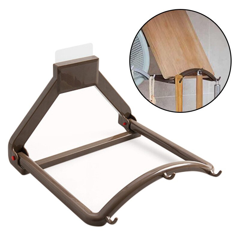 Bathroom Washbasin Rack Automatic Rebound Basin Rack with Suction Cup for Basin Hanging H99F: coffee