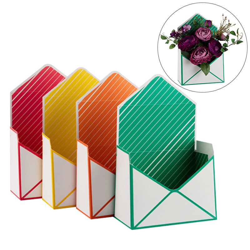Kuvert blomster emballage boks blomster buket fold indpakning opbevaringsboks romantisk #39 bryllup forlovelsesfest indretning