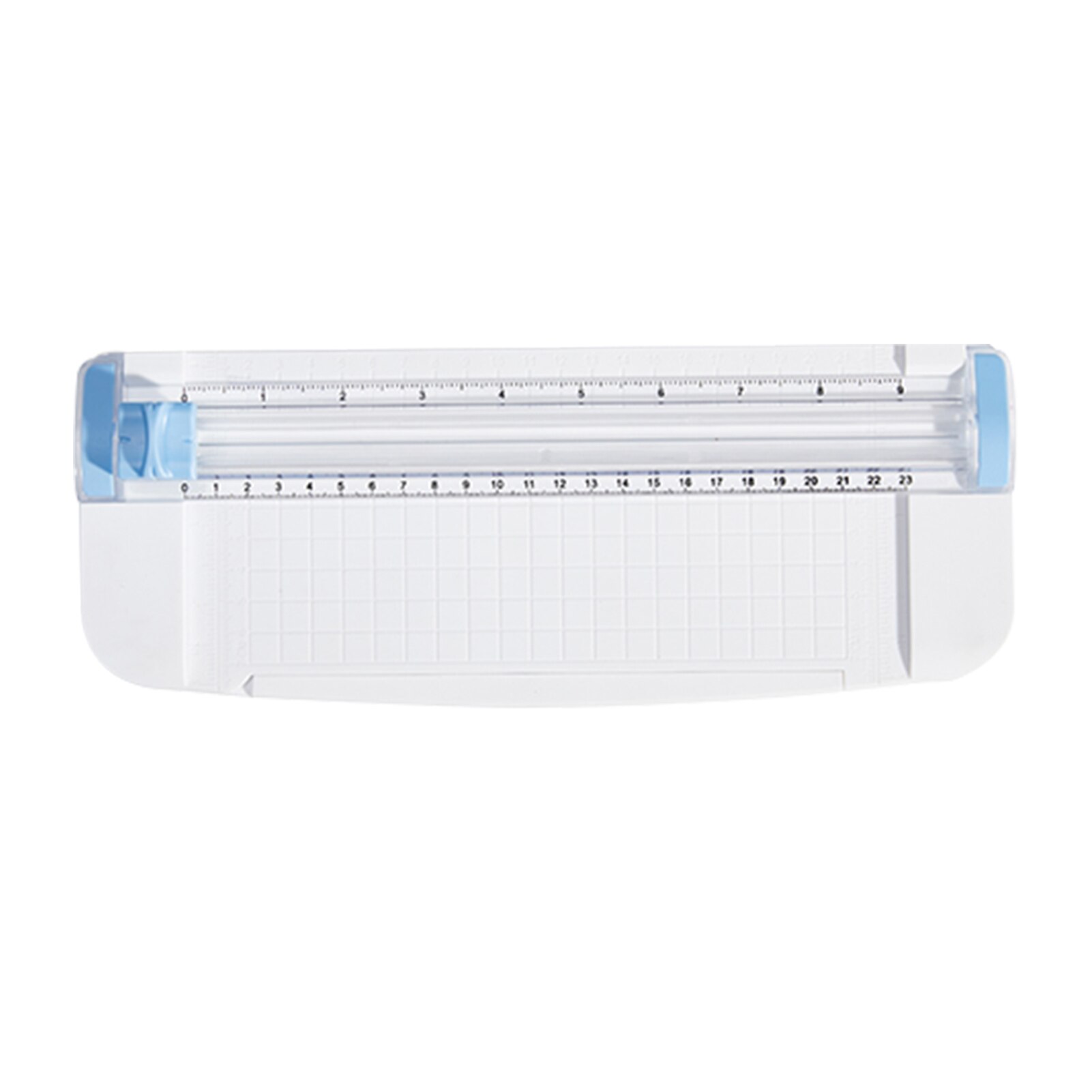 A5 Paper Trimmer Cutter Desktop Paper Cutting Machine w/ Security Cutter Head Auxiliary Side Ruler for Craft Paper Photos Cards: Blue