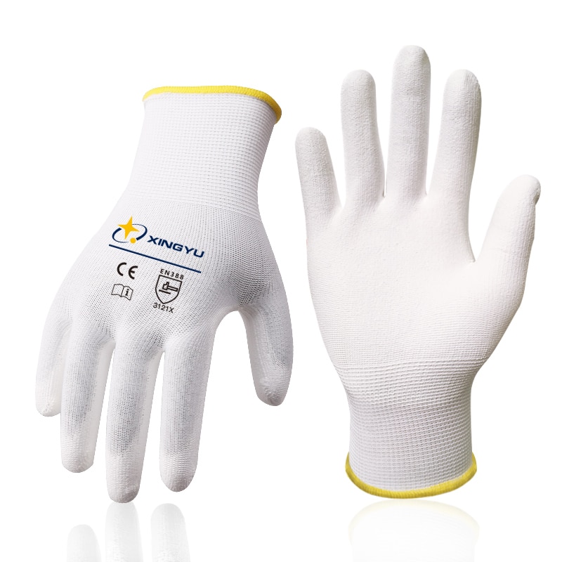 Gants de travail enduits de sécurité PU pour femmes, gants de Protection pour la manipulation du travail, gants de travail pour mécaniciens de Construction