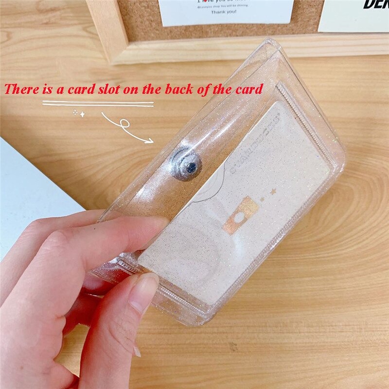 Mini Mode Transparante Waterdichte Pvc Vrouwen Card Case Visitekaarthouder Mannen Creditcard Zak Id Card Wallet Meisjes Coin portemonnee