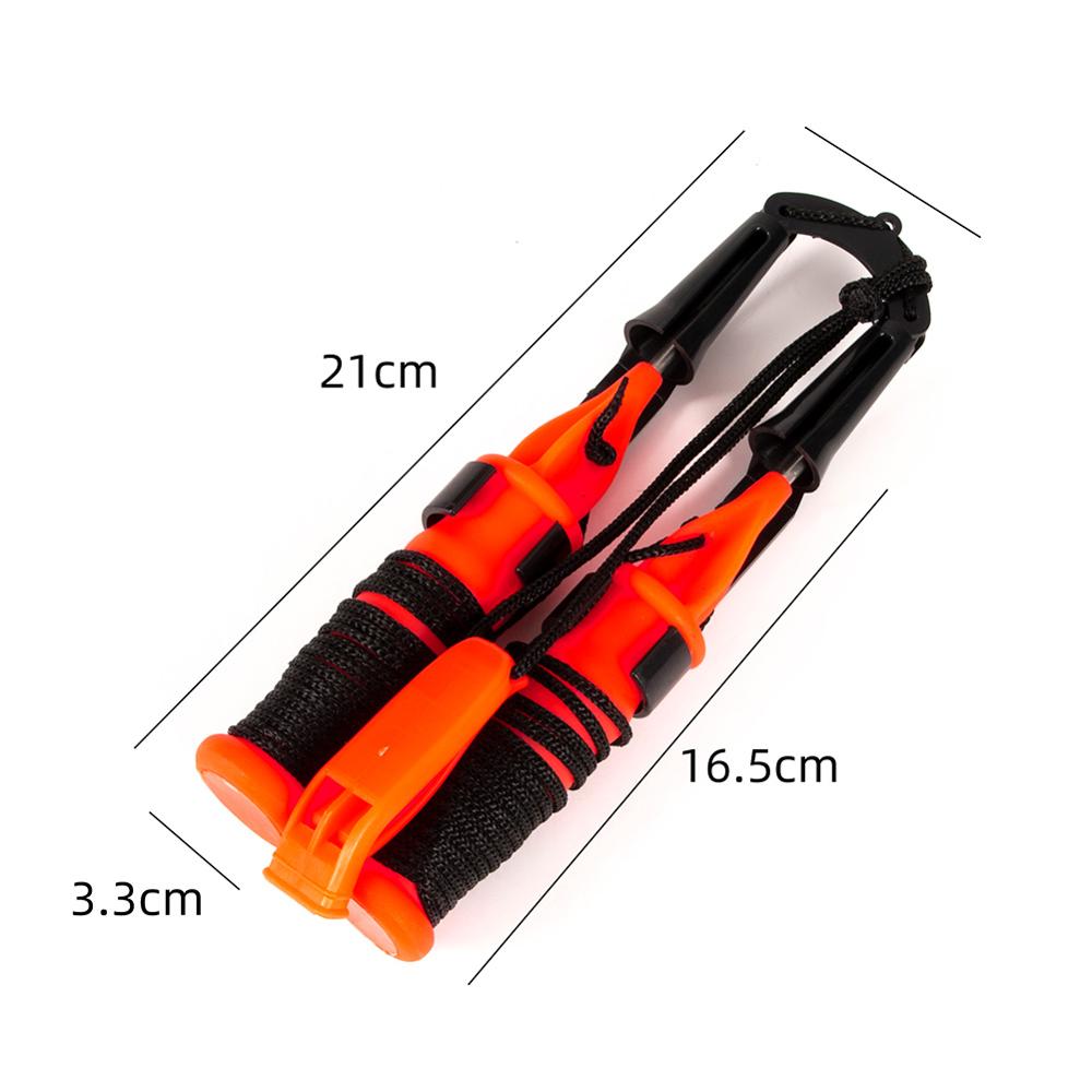 Stainless Steel Ice Fishing Safety Pick Outdoor Life Saving Dual Handheld Spikes Life Preserver with Lanyard Fish Tackle Pesca