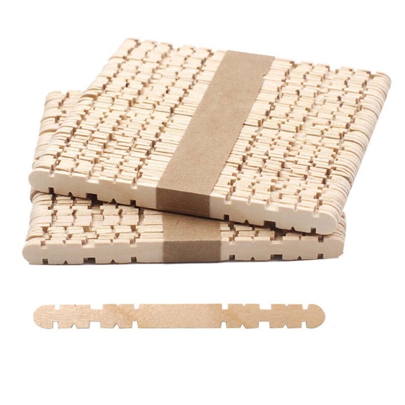 50Pcs/Set Popsicle Sticks Natural Wooden Pop Popsicle Sticks Wood Craft Ice Cream Sticks Popsicl Accesorios: KN14455H03