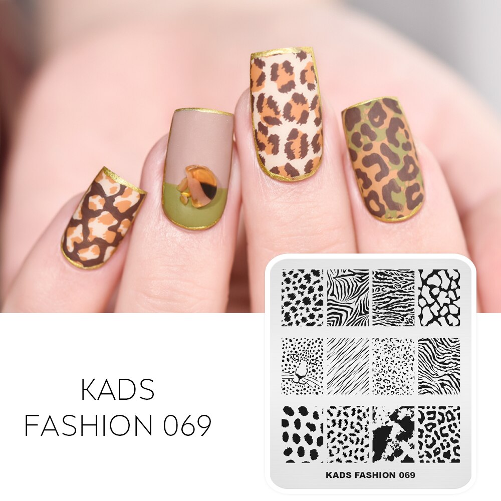 Nail Art timbre plaque fleur feuilles léopard impression Image ongles estampage modèle ongle bricolage pochoir plaque pour Nail Art