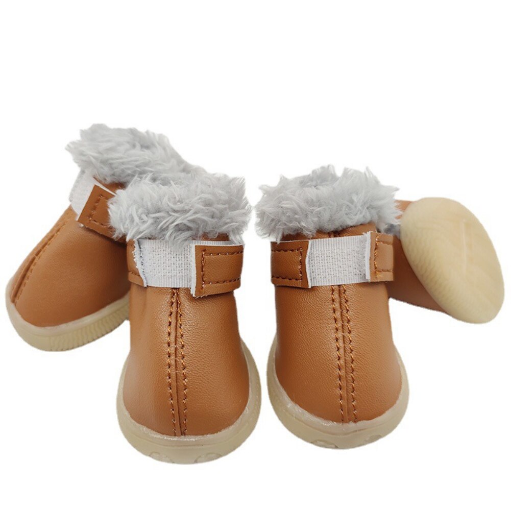 Winter Haustier Hund Schuhe Warme Leder Hund Schnee Stiefel Wasserdichte Chihuahua Mops Schuhe Für Kleine Hunde Katzen Haustier Liefert: b / 5