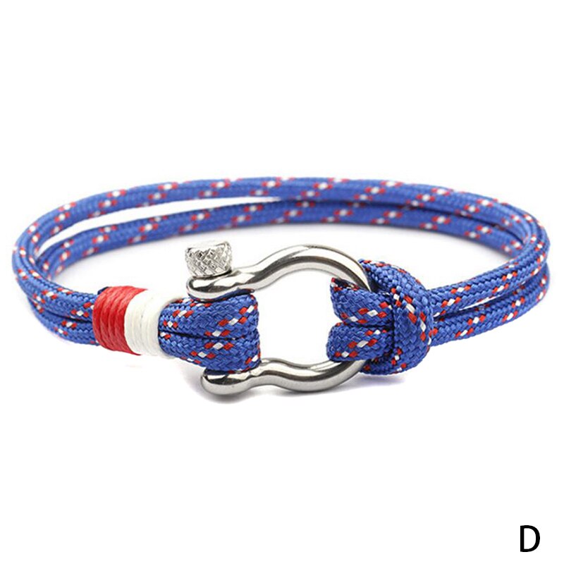 Bracelet enroulé en corde pour hommes et femmes, 1 pièce, nautique Marine, survie, d'amitié pour garçons