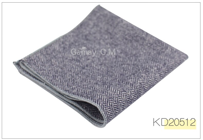 Lommetørklæde tørklæder forretningsdragt hankies uld afslappet herre lomme firkantede solide lommetørklæder til bryllup 23*23cm: Kd20512